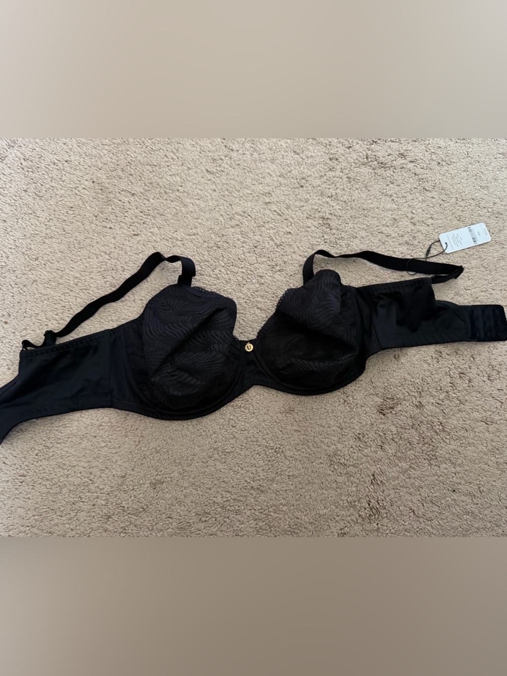 Understance Black Lace Underwire Bra NWT